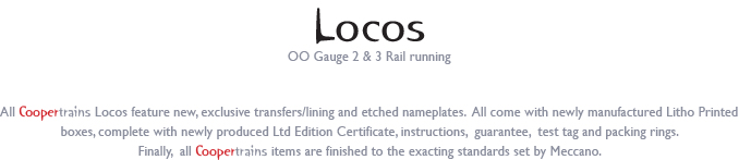 Coopertrains Ltd Edition Locomotives
